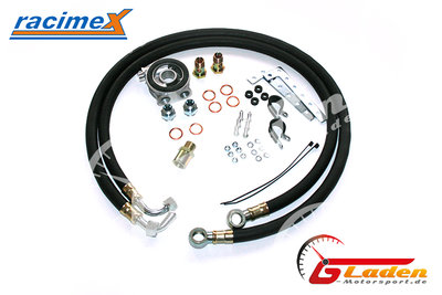 3/4 inch Oilcooler Mounting Kit with rubber hoses - with thermostat